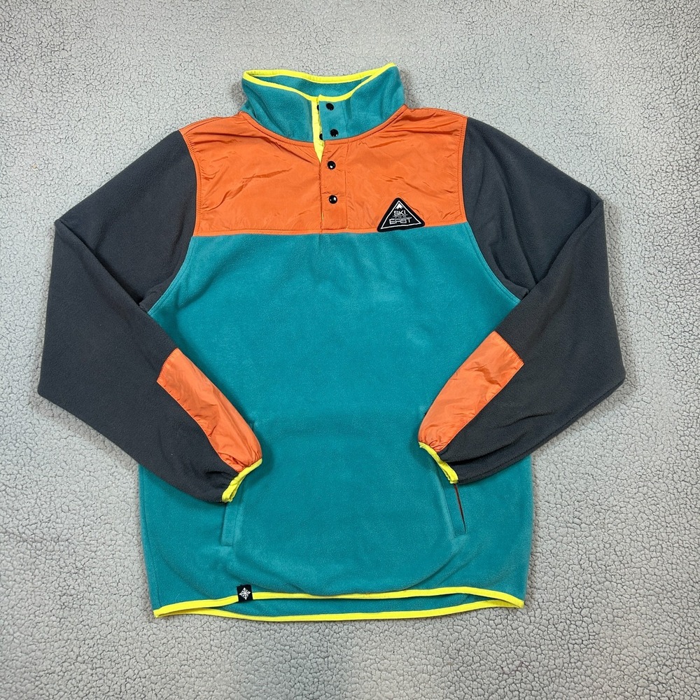 Ski The East Born From Ice Snap Up Pullover Men's Size‎ M Retro Style